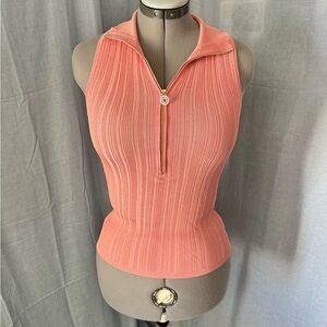 White House Black Market Coral Ribbed Tank Top